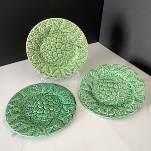 SET of 3 Salad / Dessert Plates by Bordallo Pinheiro